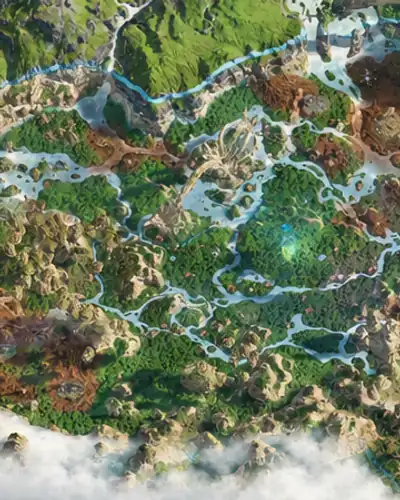 Kinglor Forest region on the Avatar map of Pandora